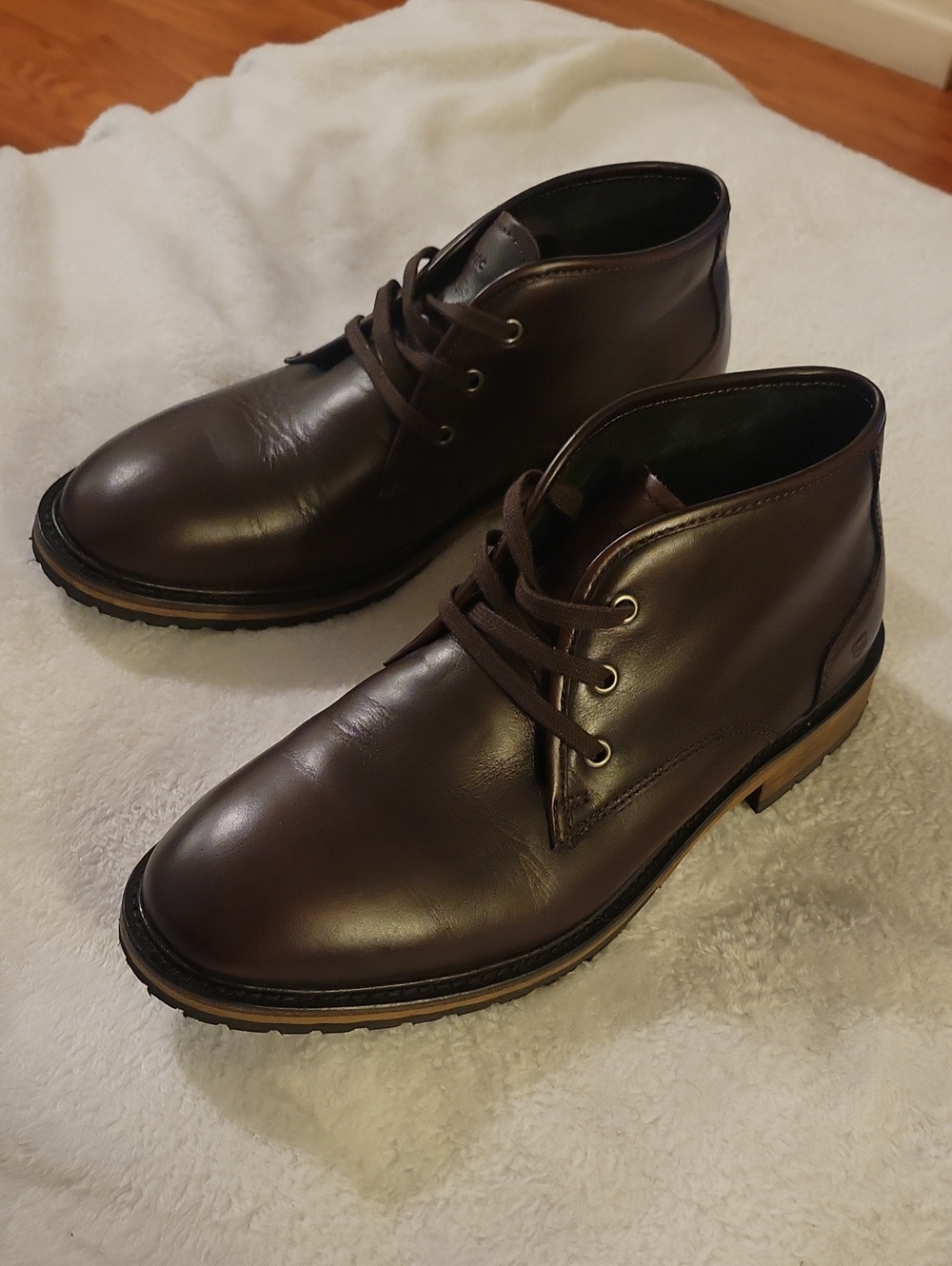 Andrew Marc Dark Brown Leather Chukka Boots